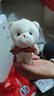 可愛(ài)呆萌泰迪熊毛絨玩具連體熊公仔小熊玩具學(xué)生小禮品鑰匙扣掛件 米白色1個(gè) 曬單實(shí)拍圖