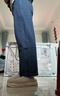 佐丹奴復古直筒牛仔褲女春季新款重磅洗水高腰拉鏈牛仔褲05415683 曬單實(shí)拍圖