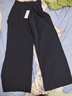 betu女裝夏季新款休閑闊腿褲垂順高腰百搭西裝褲褲子2507T43 黑色 M 曬單實(shí)拍圖