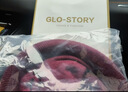 GLO-STORY新年中老年帽子女針織盆帽老太太加絨加厚毛線(xiàn)帽 酒紅（單帽) 曬單實(shí)拍圖
