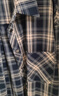 三彩2025秋季新款格紋襯衫寬松中長(cháng)款襯衣開(kāi)衫翻領(lǐng)休閑復古M 藏青色格紋 M 160/84A 曬單實(shí)拍圖