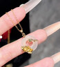 老廟蓮花玉髓平安扣足銀項鏈女士款吊墜生日禮物送女友老婆媽媽 曬單實(shí)拍圖
