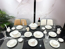 漢茗中式風(fēng)景德鎮骨瓷碗盤(pán)餐具整套家用高級感陶瓷碗碟筷套裝喬遷禮物 升級款60件套丨配高檔錦盒 曬單實(shí)拍圖