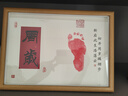 摩多 寶寶周歲生日裝飾場(chǎng)景布置蛇寶一歲手腳印相框男女孩拍照道具 曬單實(shí)拍圖