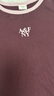 Abercrombie & Fitch【LOGO撞色T】 美式棉質(zhì)顯瘦修身短袖T恤25秋季女裝157-5366 酒紅色 M (165/96A) 曬單實(shí)拍圖