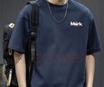馬克華菲（MARK FAIRWHALE）短袖男士夏季潮牌休閑短袖T恤男寬松重磅220g純棉男裝 黑色 XL 曬單實(shí)拍圖