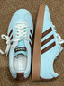 adidas「T頭鞋」VL COURT復古休閑板鞋德訓鞋男女阿迪達斯輕運動(dòng)   淺閃光藍/棕色/淡綠 (推薦女生買(mǎi)小半碼)   37 曬單實(shí)拍圖
