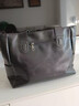 香港高檔包包女包奢侈品大容量真皮頭層牛皮通勤電腦包單肩托特包 黑色 曬單實(shí)拍圖