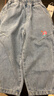 歐姆熊女童牛仔褲寬松春秋款長(cháng)褲2025新款女孩寶寶休閑百搭褲子耐磨舒適 藍色 110 cm 曬單實(shí)拍圖