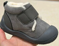 泰蘭尼斯童鞋冬季棉鞋學(xué)步鞋男童鞋子兒童加絨保暖靴子女童雪地靴灰色24 曬單實(shí)拍圖