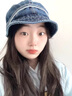 Charm Kendo牛仔貝雷帽子女夏季薄款透氣八角帽子日系復古畫(huà)家帽百搭遮陽(yáng)盆帽 深藍色 曬單實(shí)拍圖