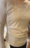 香影長(cháng)袖一字肩t恤女米色2026春季新款氣質(zhì)網(wǎng)紗拼接顯瘦絕美上衣 米色 X851236 M 曬單實(shí)拍圖