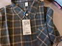 真維斯（Jeanswest）長(cháng)袖襯衫男秋季新款寬松休閑帥氣上衣韓版情侶格子襯衣外套男 深灰 L 曬單實(shí)拍圖