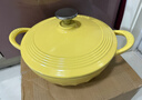 北鼎（Buydeem）【京東限定】琺瑯鍋鑄鐵鍋燜燒燉鍋電磁爐燃氣灶黑琺瑯24cm小鵝黃 曬單實(shí)拍圖