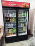 新飛 （Frestec）展示柜冷藏保鮮柜酒水飲料冰柜雙開(kāi)門(mén)冷藏柜酒店冷藏保鮮柜超市直冷玻璃門(mén)風(fēng)冷無(wú)霜冰箱立式冷柜 雙門(mén)黑紅680L【直冷省電】1.2米 曬單實(shí)拍圖