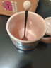 可愛(ài)fufu生日蛋糕馬克杯帶蓋勺陶瓷杯送女生高顏值有意義生日禮物 【禮盒裝】漢堡杯+蓋+勺1個(gè)350ml 曬單實(shí)拍圖