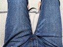 HLA海瀾之家牛仔褲男三國演義直筒褲五袋款大碼褲子男 曬單實(shí)拍圖