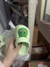 牧童兒童拖鞋夏男寶寶洞洞鞋軟底女童卡通洗澡嬰幼兒家居鞋奶龍綠140 曬單實(shí)拍圖
