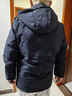 皮爾卡丹（pierre cardin）棉服男秋冬季棉衣外套中老年連帽休閑襖子保暖爸爸裝 藏青 3XL 曬單實(shí)拍圖