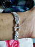 夢(mèng)至尊 銀手鏈男足銀999男士手鏈單扁個(gè)性時(shí)尚簡(jiǎn)約韓版霸氣粗款馬鞭銀鏈 9毫米寬19厘米長(cháng)29克福字手鏈 曬單實(shí)拍圖