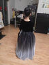 迪牧歐女童黑色晚禮服公主裙兒童小女孩主持人鋼琴演奏合唱指揮演出服夏 星空黑中袖 110 曬單實(shí)拍圖