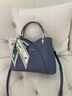 千百度（C.BANNER）牛皮包包女款斜挎單肩包輕奢小眾手提包生日禮物高級感送女友老婆 【藍色】高檔品牌精致時(shí)尚百搭 曬單實(shí)拍圖