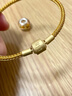 特價(jià)手繩周家手鏈黃金轉運珠紅繩馬卡龍鋼絲繩適用皮繩手鏈 【金色】成品 19cm 曬單實(shí)拍圖