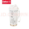 Debo德鉑保溫杯316不銹鋼咖啡杯大容量帶蓋保溫隨行杯 百合花500ml 曬單實(shí)拍圖