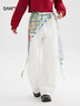 優(yōu)衣庫合作款/男裝女裝廓形長(cháng)褲/休閑褲褲子484875 01 乳白色 L 曬單實(shí)拍圖