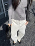 Marc O'Polo/MOP 2026春季新款時(shí)髦直筒休閑牛仔褲九分氣球褲女士褲子 白色100 27 曬單實(shí)拍圖