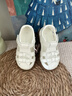 牧童寶寶皮涼鞋夏季鏤空輕便女寶寶學(xué)步鞋軟底甜美公主鞋 牛乳米22 曬單實(shí)拍圖