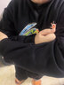 李寧衛衣秋冬季青少年男女款加絨加厚長(cháng)袖T恤套頭衫運動(dòng)上衣打底衫 曬單實(shí)拍圖