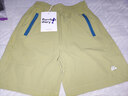 咕嚕日記（Purrfect diary）【輕量】?jì)和ぱb五分褲25夏季男童休閑褲子女童百搭透氣短褲 卡其黃 130 曬單實(shí)拍圖