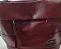 瑾安（JINAN）真皮女包斜挎包包牛皮軟皮百搭中年媽媽包女神節三層單肩包女士包 酒紅色大號 曬單實(shí)拍圖