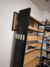 原木朵鐵藝書(shū)架置物架落地一體靠墻書(shū)柜學(xué)生簡(jiǎn)易家用鋼木收納架客廳儲物 黑架+淺胡桃+單側洞洞板 【升級側擋板】七層120*30*212 曬單實(shí)拍圖