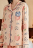 芬騰睡衣女純棉新品卡通開(kāi)衫透氣家居服套裝 曬單實(shí)拍圖