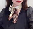 GIAVENTOLA真絲絲巾女小方巾桑蠶絲圍巾春秋季護頸杭州絲綢送人三八節日生日 簡(jiǎn)約雅致 裸咖色 曬單實(shí)拍圖