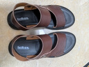 蜻蜓牌夏季男士休閑涼鞋真皮牛皮軟底沙灘鞋透氣外穿兩用防滑涼拖鞋 棕色 42 曬單實(shí)拍圖