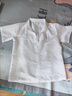 G.duck兒童短袖白色襯衫男童夏季薄款白襯衣中大童表演服小學(xué)生校服女 打褶短袖襯衫 140 尺碼9~10歲【130-140cm】 曬單實(shí)拍圖
