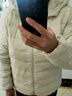 雅鹿羽絨服女士輕薄秋羽絨連帽簡(jiǎn)約純色修身保暖短款外套 米白 175  曬單實(shí)拍圖