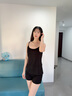 簡(jiǎn)云莫代爾小吊帶背心女薄款防走光內搭上衣運動(dòng)打底冰絲內衣抹胸夏季 吊帶-櫻花粉 XL 【適合120-140斤】 曬單實(shí)拍圖