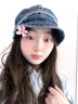 Charm Kendo牛仔貝雷帽子女夏季薄款透氣八角帽子日系復古畫(huà)家帽百搭遮陽(yáng)盆帽 深藍色 曬單實(shí)拍圖