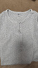 優(yōu)衣庫女裝羅紋亨利領(lǐng)T恤/長(cháng)袖修身短款內搭打底479591 487908 487908/02淺灰色 XL 曬單實(shí)拍圖