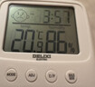 德力西電氣（DELIXI ELECTRIC）家用室內溫度計帶笑臉嬰兒房鬧鐘計時(shí)電子數顯溫濕度計溫度表 曬單實(shí)拍圖
