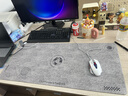 鐳拓（Rantopad）H7+ 包邊游戲鼠標墊 超大號仿膚桌墊 加厚鍵盤(pán)墊 坐標淺灰 曬單實(shí)拍圖