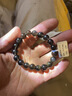 卡薇亞天然冰種彩眼黑曜石貔貅手鏈男士情侶款皮休情人節禮物水晶手串女 珠徑10mm左右素珠附證書(shū) 曬單實(shí)拍圖