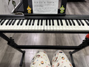 特倫斯電子琴88鍵折疊琴成人兒童初學(xué)電鋼鍵盤(pán)教學(xué)樂(lè )器V10便攜鋼琴 V10典雅黑+延音踏板+原裝琴包+Z型琴架 曬單實(shí)拍圖