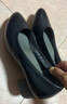 強人女鞋4CM中跟工作單鞋尖頭通勤皮鞋淺口高跟鞋 JDLA170002 黑色 39 曬單實(shí)拍圖