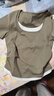 森馬（Semir）短袖t恤女短款假兩件百搭上衣25夏裝顯瘦U領(lǐng)套頭衫109325100015 曬單實(shí)拍圖