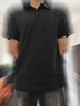GLM短袖t恤男透氣夏季翻領(lǐng)polo衫速干T恤冰絲感休閑運動(dòng)上衣黑色XL 曬單實(shí)拍圖